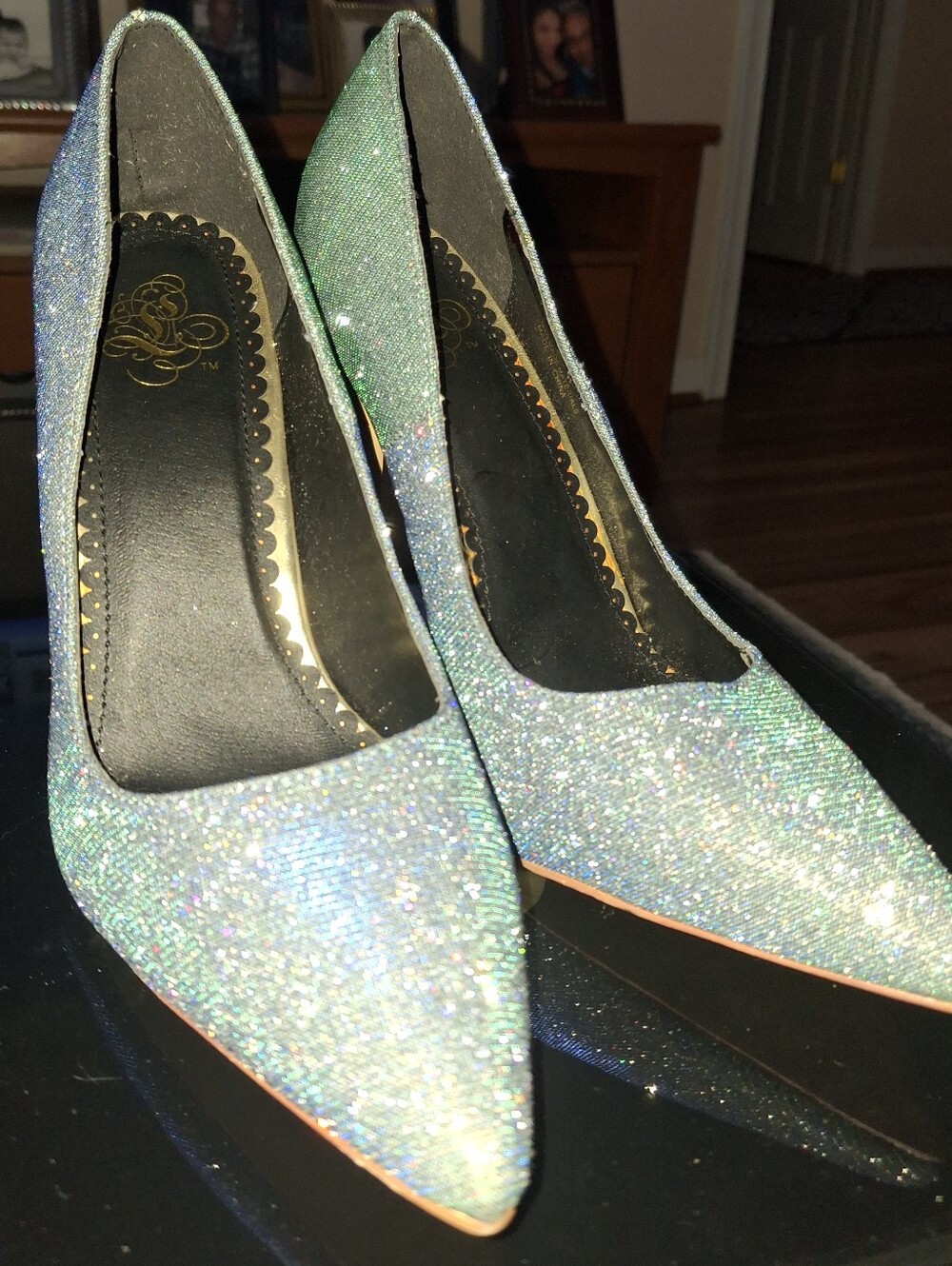 Miss L Rosee Glitter Heels